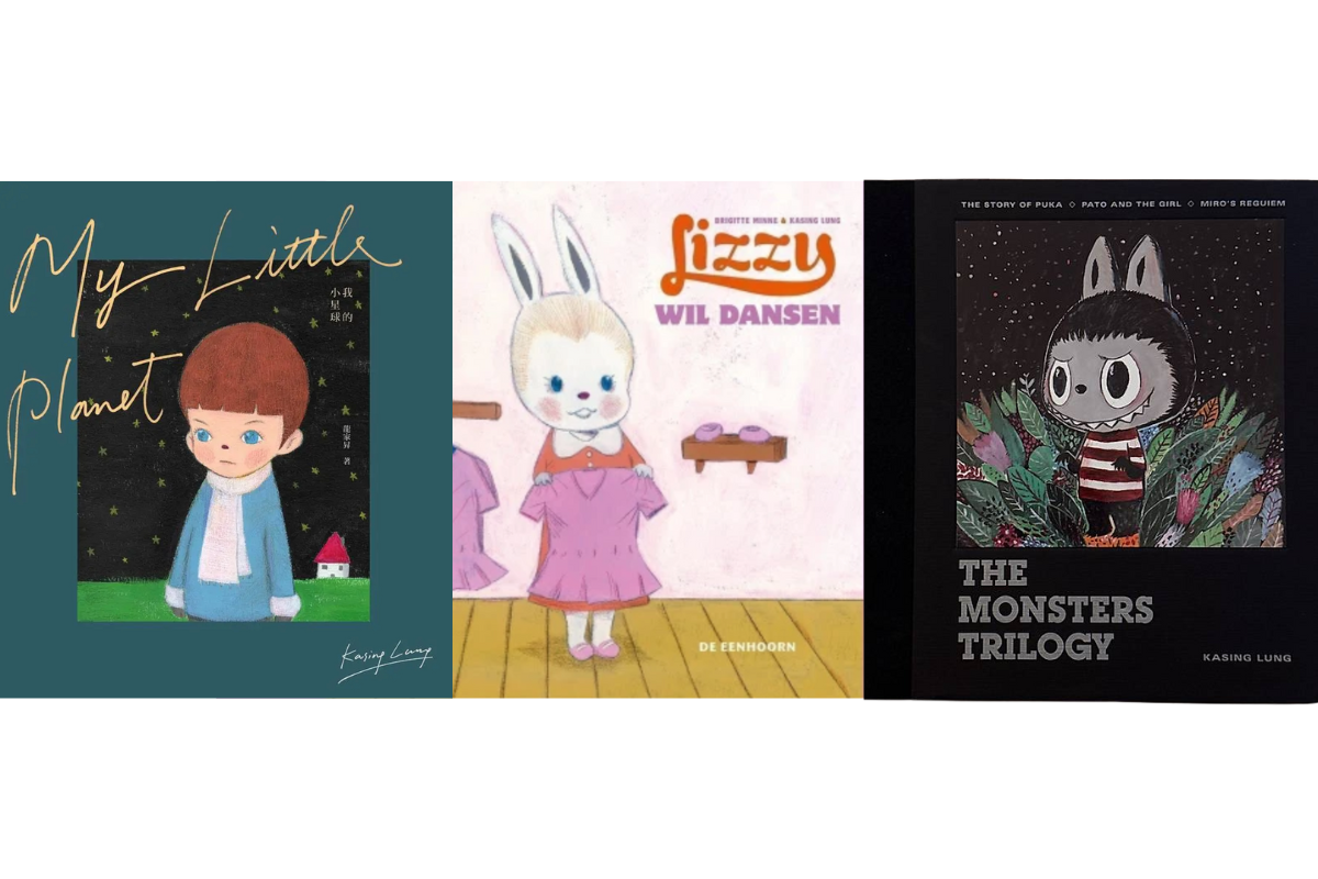 Book covers of My Little Planet, Lizzy Wil Dansen, and The Monsters Trilogy