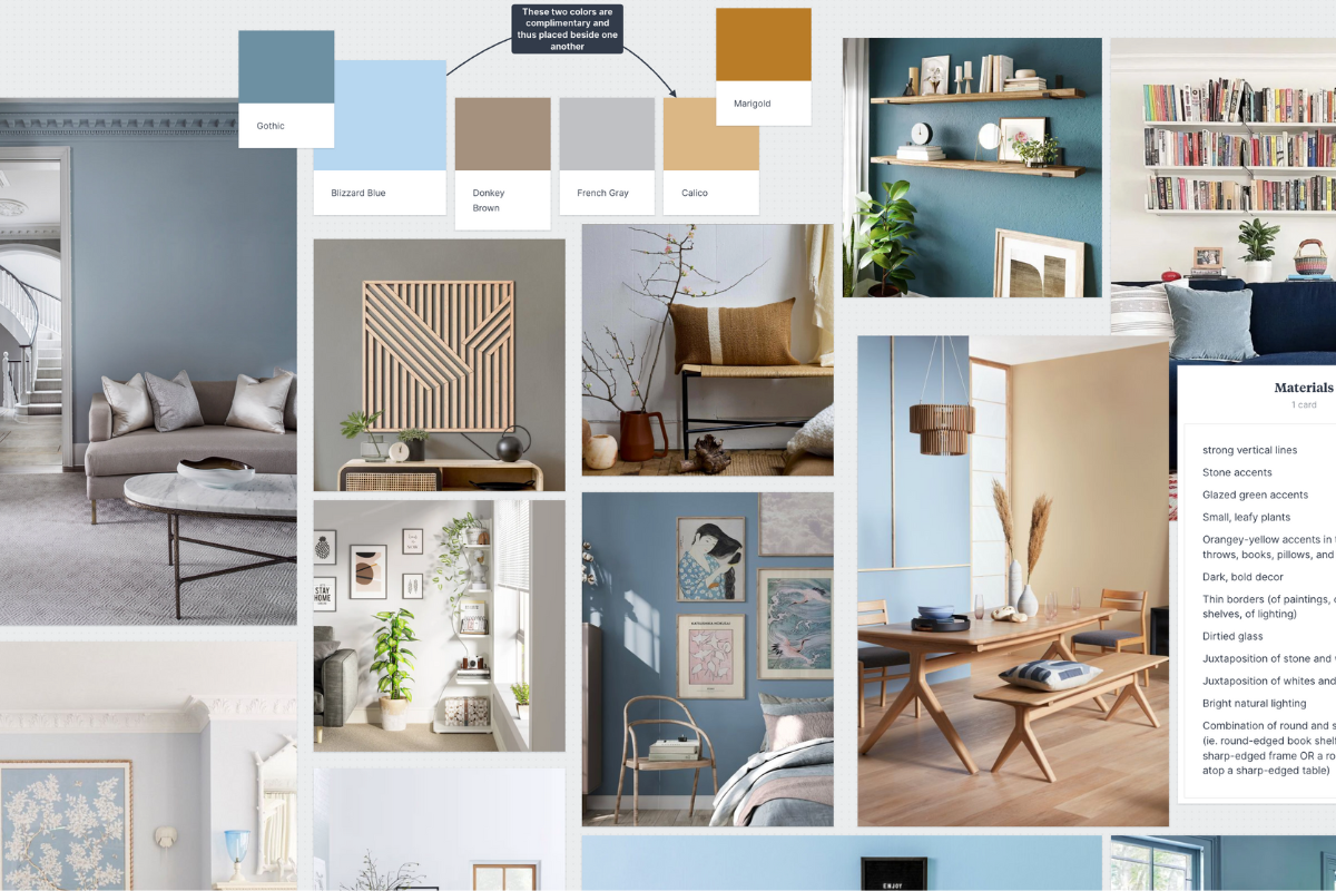 Living Room Interior Design Moodboard
